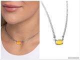 Dynamic Delicacy - Yellow Necklace