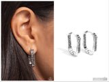 Sinuous Silhouettes - Silver Hinge Hoop Earring