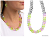Rainbow Ragtime - Green Necklace