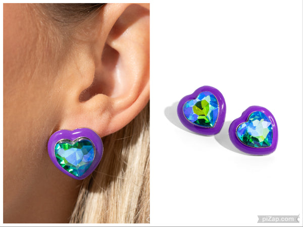 Heartfelt Haute - Purple Post Earring