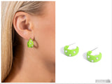 Cover PEARL - Green Hoop Earring