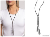 Tassel Thrill - Black Necklace