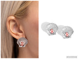 Oyster Opulence - Orange Post Earring
