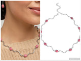 Striped Season - Pink Necklace