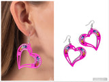 Embellished Emeralds - Pink Earring
