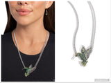 Hummingbird Headline - Green Necklace