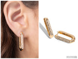 Generating Glitter - Gold Hinge Hoop Earring