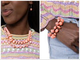 Shape Shifting Sense - Orange Necklace