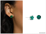 Breathtaking Birthstone - Green Post Earring