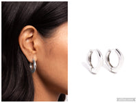 Monochromatic Makeover - Silver Hoop Earring