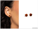 Breathtaking Birthstone - Orange Post Earring