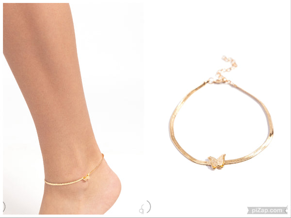 A FLIGHT-ing Chance - Gold Anklet