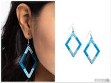Eloquently Edgy - Blue Earring