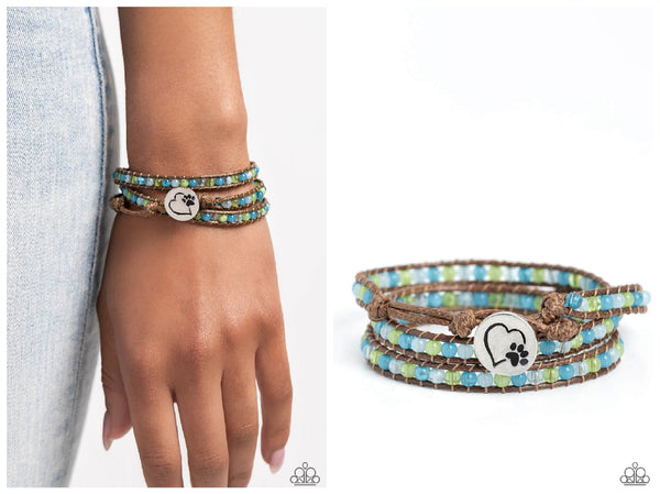 PAW-sitive Thinking - Blue Bracelet