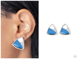 Kaleidoscopic Collision - Blue Post Earring