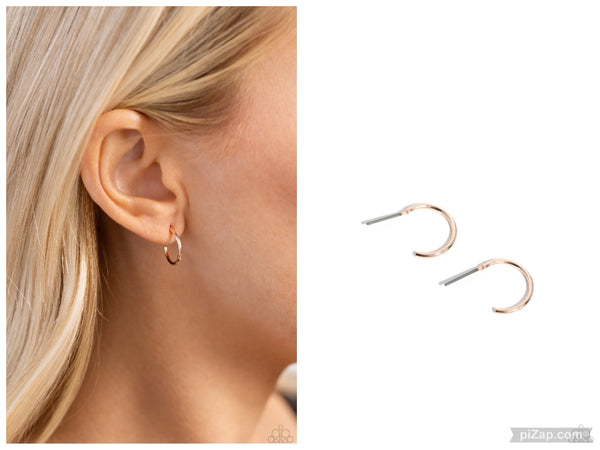 Ultra Upmarket - Rose Gold Hoop Earring