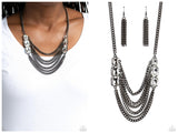 Come CHAIN or Shine - Black Necklace