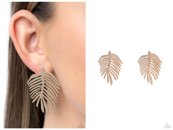 The FROND Row - Gold Post Earring