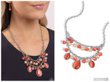 Dewy Disposition - Orange Necklace