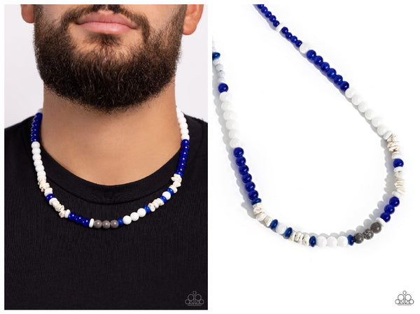 Beaded Bravery - Blue Necklace