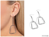 Trapezoidal Transcendence - Black Earring