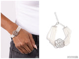 Regal Rose - White Bracelet