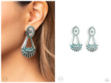 Casablanca Chandeliers - Blue Clip-on Earring