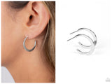 Runway Ready - Silver Hoop Earring
