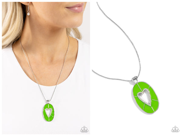 Airy Affection - Green Necklace