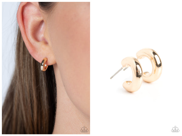 Catwalk Curls - Gold Hoop Earring