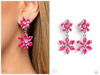 Transparent Talent - Pink Clip-on Earring