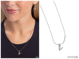 Seize the Initial - Silver Initial Necklace - V