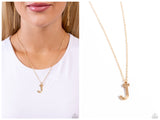 Leave Your Initials - Gold - J Initial Necklace