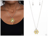 Fancy Flower Girl - Yellow Necklace