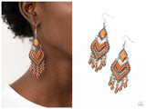 Dearly Debonair - Orange Earring