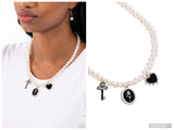 Charming Collision - Black Necklace
