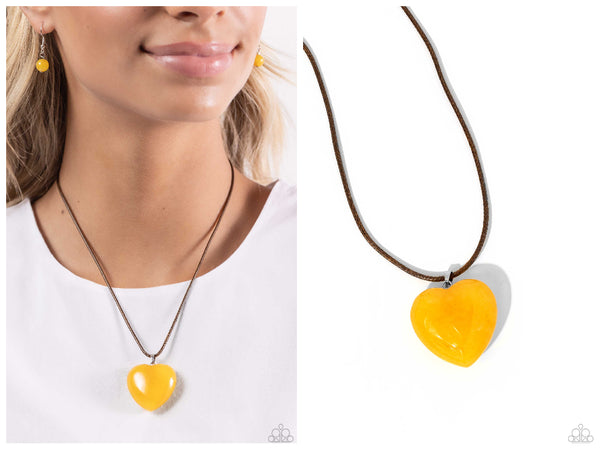 Serene Sweetheart - Yellow Necklace