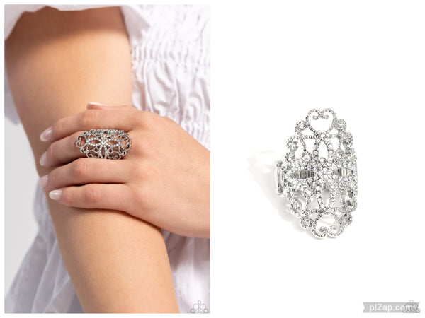 Fabulous Filigree - White Ring