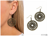Mandala Meditation - Brass Earring