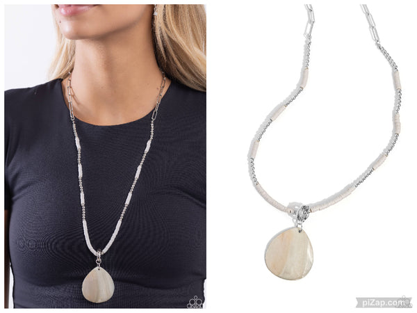 SHELL Me A Story - Silver Necklace