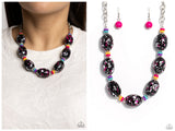No Laughing SPLATTER - Pink Necklace