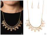 Compelling Confetti - Gold Necklace