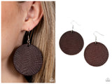 Leathery Loungewear - Brown Earring