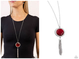 Tallahassee Tassel - Red Necklace