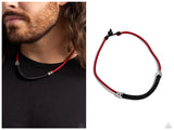 Corded Chivalry - Red Necklace