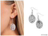Hammered Homespun - Silver Earring