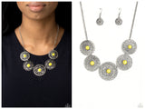 Chrysanthemum Craze - Yellow Necklace