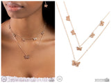 Butterfly Beacon - Rose Gold Necklace