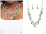 Flirty Flood - Green Necklace