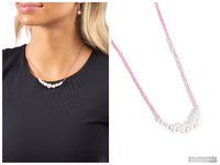 White Collar Whimsy - Pink Necklace